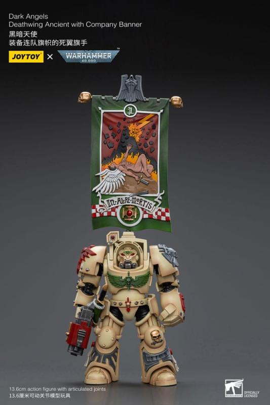 Warhammer 40k Action Figure 1/18 Dark Angels Deathwing Ancient with Company Banner 12 cm