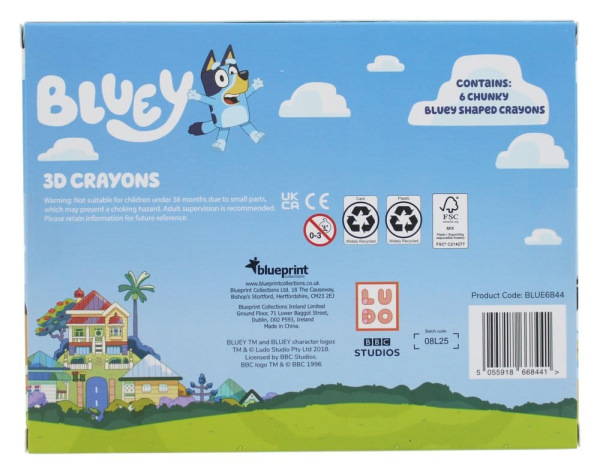 Bluey Wax Crayons 6-Pack 1