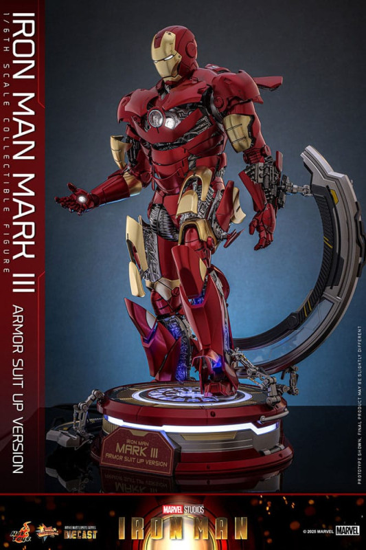 Iron Man Movie Masterpiece Diecast Action Figure 1/6 Iron Man Mark III (Armor Suit Up Version) 32 cm 10