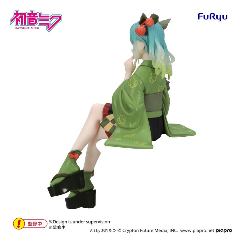 Hatsune Miku Noodle Stopper PVC Figure Flower Fairy Winter Cherry Green Color Ver. 15 cm 2