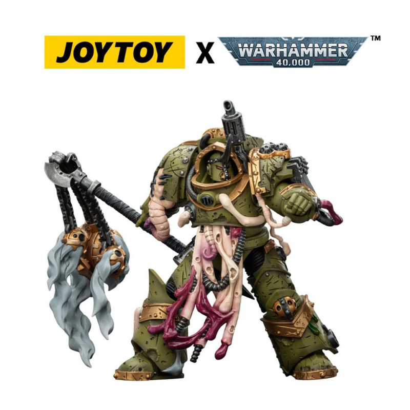 Warhammer 40,000 Action Figure Death Guard Blightlord Terminator 2 with Flail of Corruption 14 cm 5