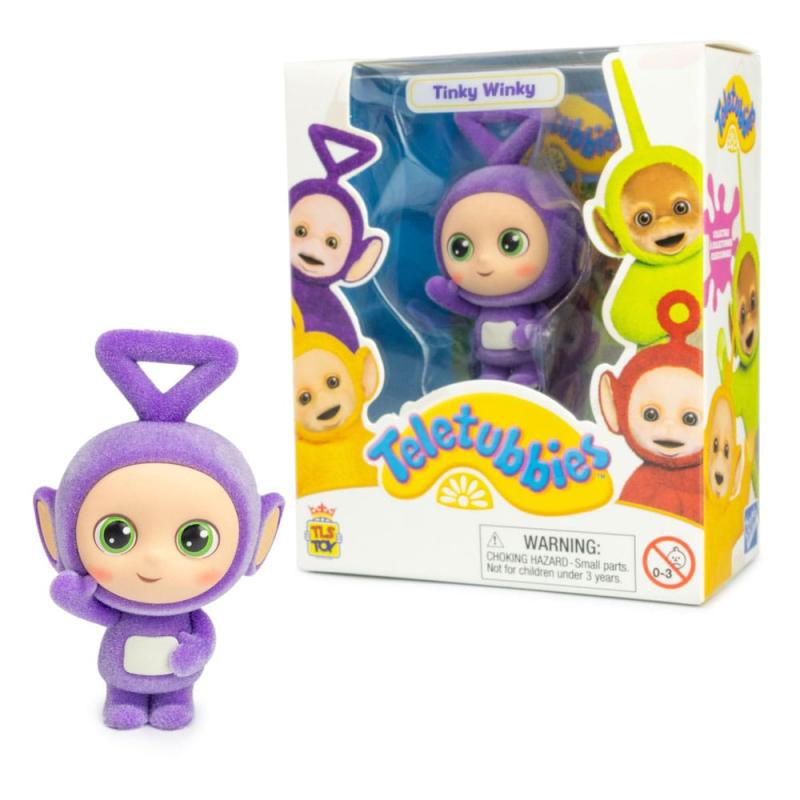 Teletubbies Cheebee Mini figure Tinky Winky Flocked 6 cm 1