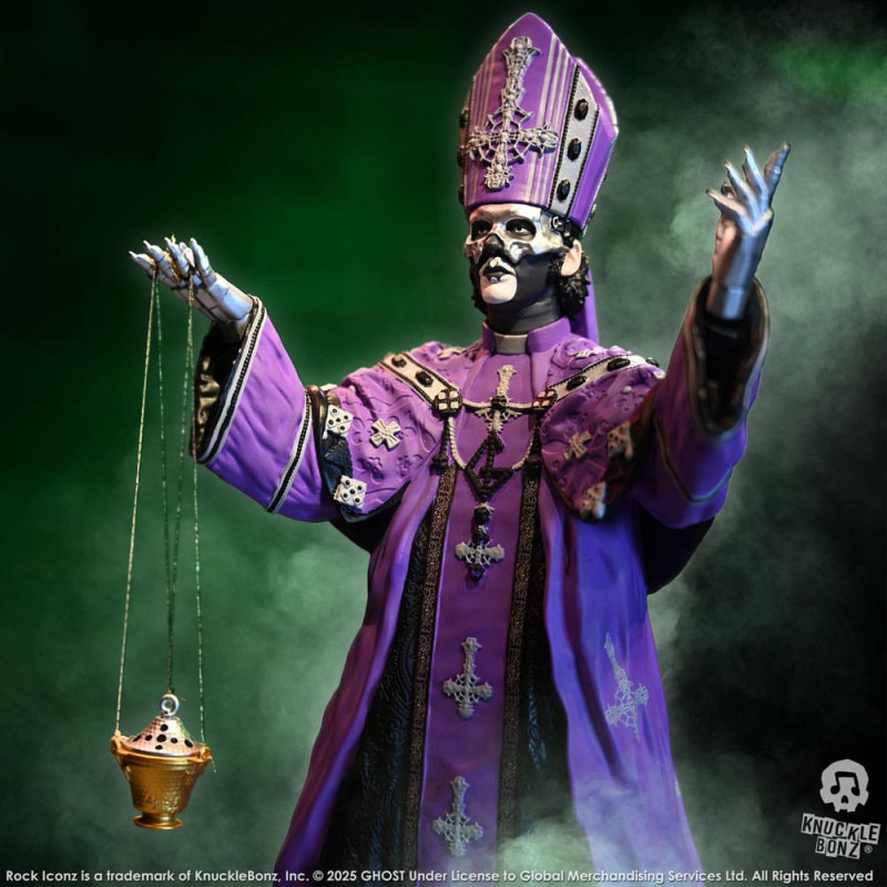 Ghost Rock Iconz Statue Papa V Perpetua Purple Robes 22 cm 10