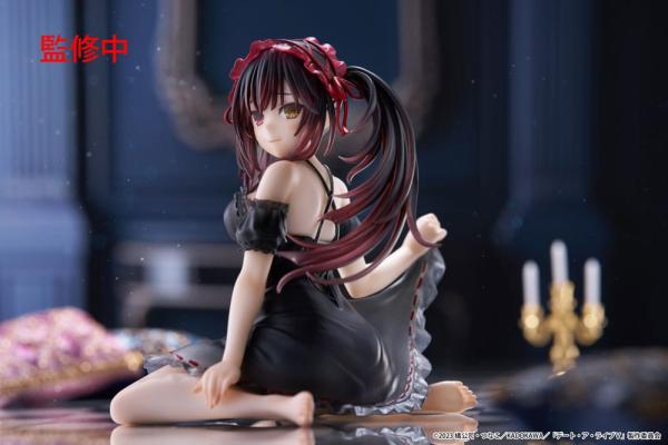 Date A Live V PVC Statue Desktop Cute Figure Kurumi Tokisaki Nightwear Ver. 13 cm