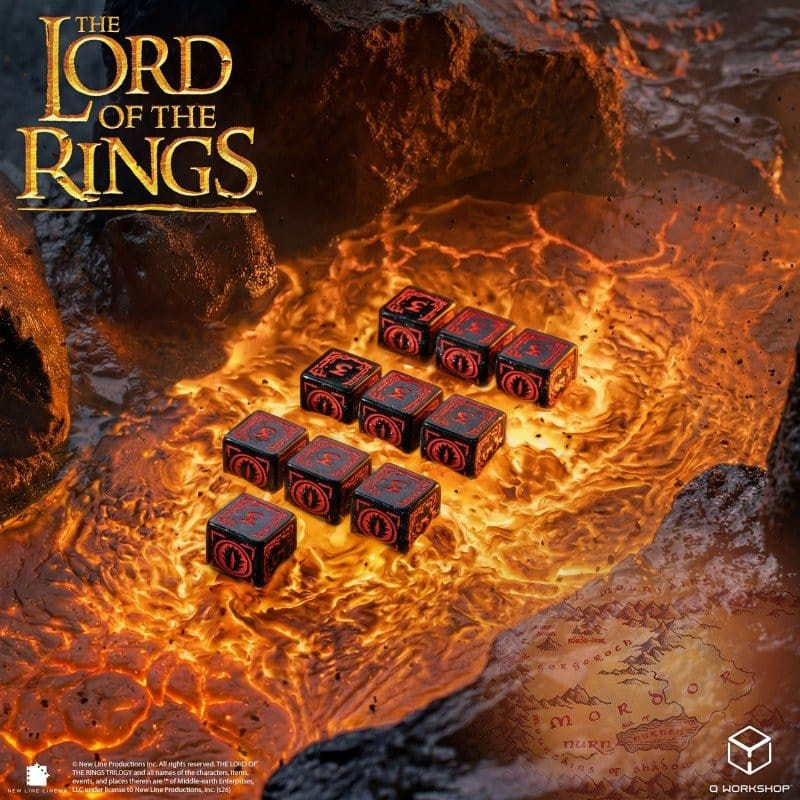 The Lord of the Rings: 10 D6 Dice Set Mordor 5