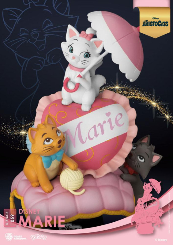 Disney Classic Animation Series D-Stage PVC Diorama Marie 15 cm 4