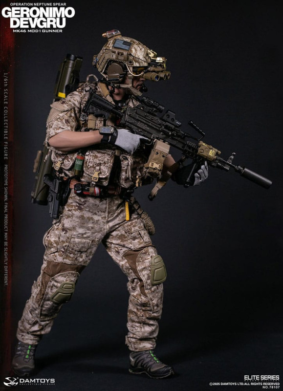 Modern Military Action Figure 1/6 Geronimo Devgru - MK46 MOD1 Gunner (Operation Neptune Spear) 30 cm 6