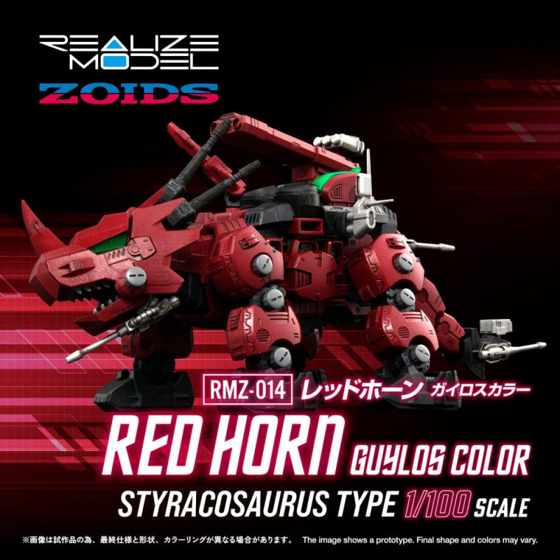 Zoids Plastic Model Kit 1/100 RMZ-014 Red Horn Guylos Color 22 cm 1