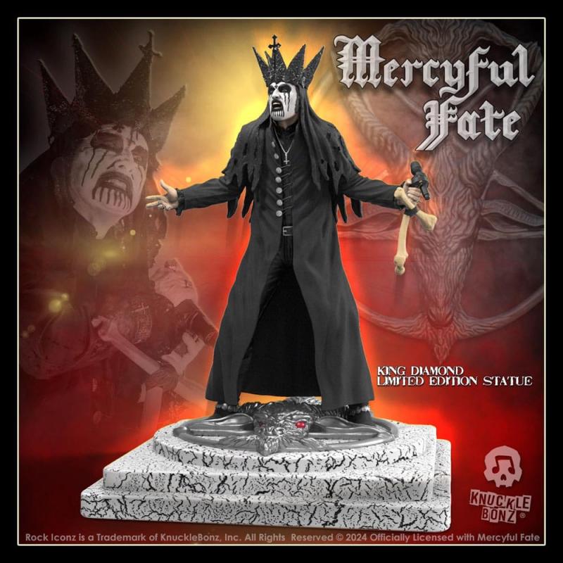 Mercyful Fate Rock Iconz Statue King Diamond III (Black Version) 22 cm