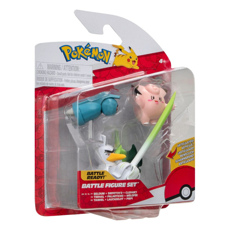 Pokémon Battle Figure Set 3-Pack Clefairy, Beldum, Sirfetch'd 5 cm 2