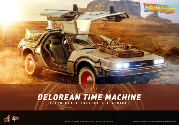 Back to the Future III Movie Masterpiece Vehicle 1/6 DeLorean Time Machine 72 cm 1