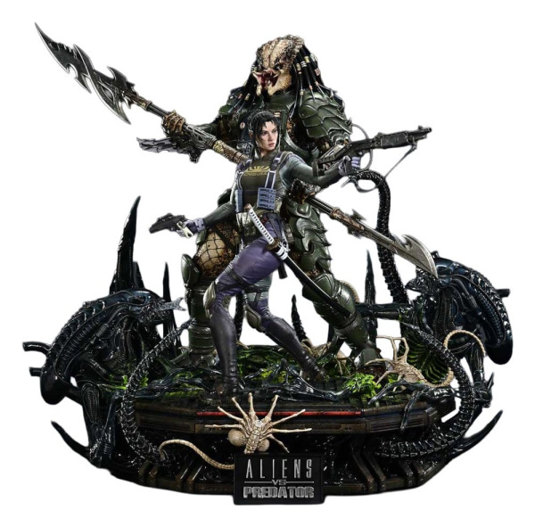 Aliens vs. Predator (Comic) Ultimate Premium Masterline Statue 1/4 Machiko & Broken Tusk Predator 79