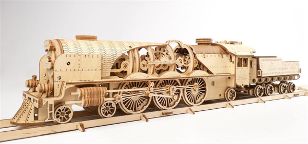 Ugears 3D Wooden Puzzle V-Express Steam Train with Tender 13