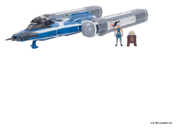 Star Wars Medium Vehicle & Figure set BTL-B Y-wing & Ahsoka & R7-A7 3