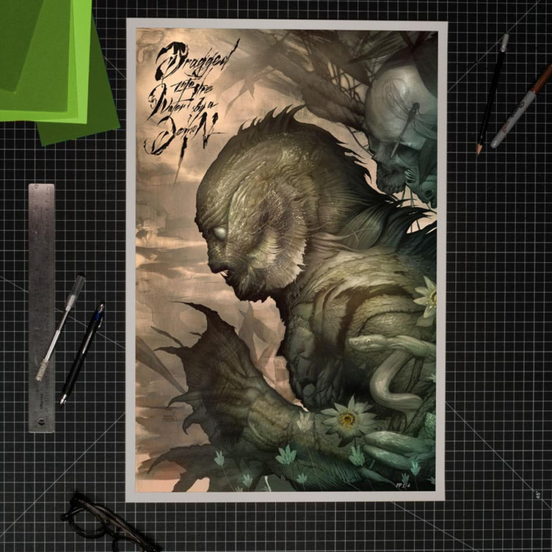 The Creature from the Black Lagoon Art Print Creature from the Black Lagoon by Dan Quintana 61 x 41 1