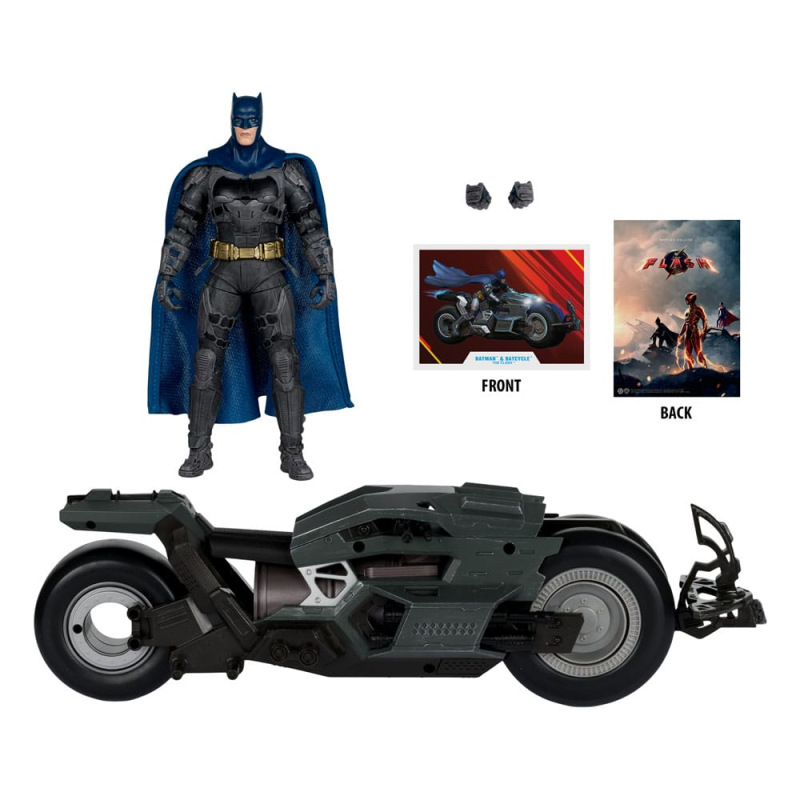 The Flash DC Multiverse Vehicle Batcycle with Batman 1