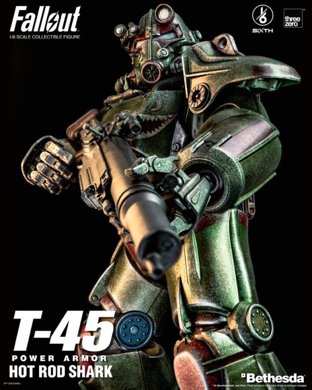 Fallout FigZero Action Figure 1/6 T-45 Hot Rod Shark Power Armor 37 cm 3