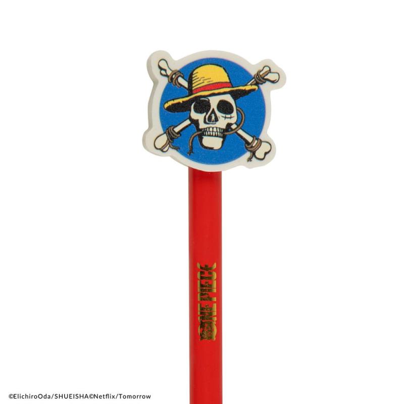 One Piece Pencils with Eraser Topper Luffy