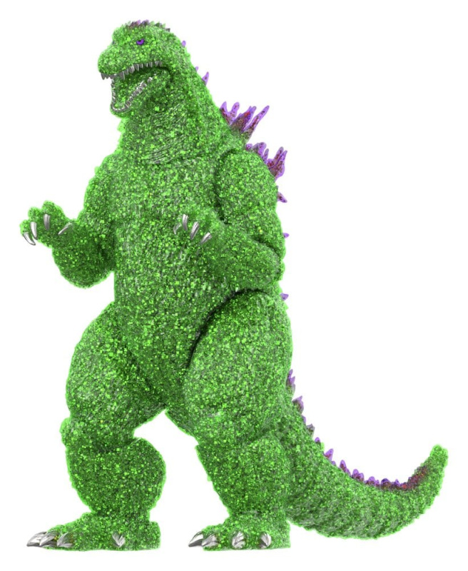 Godzilla Toho Super Kaiju Action Figure Godzilla 2001 (Color Shock, Clear Green Glitter with Metalli 1
