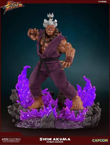 Street Fighter Mixed Media Statue 1/4 Shin Akuma Ultimate Exclusive 58 cm