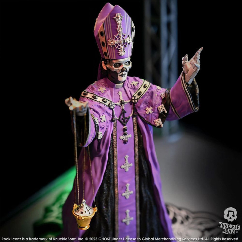 Ghost Rock Iconz Statue Papa V Perpetua Purple Robes 22 cm 8