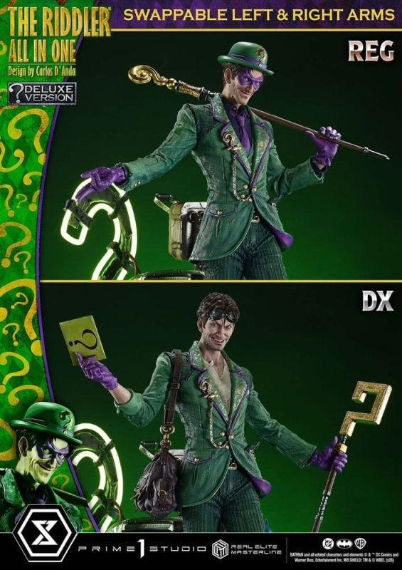 DC Comics Real Elite Masterline Series Statue 1/3 The Riddler All In One (Design by Carlos D'Anda) D 9