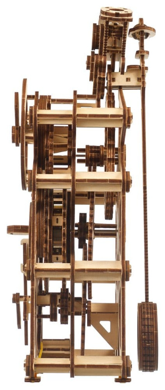 Ugears 3D Wooden Puzzle Engine Clock 6
