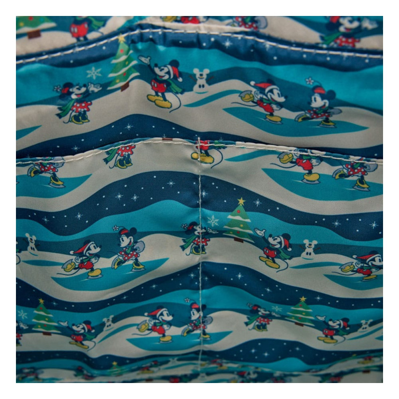 Disney by Loungefly Canvas Tote Bag Mickey and Minnie Holiday 3