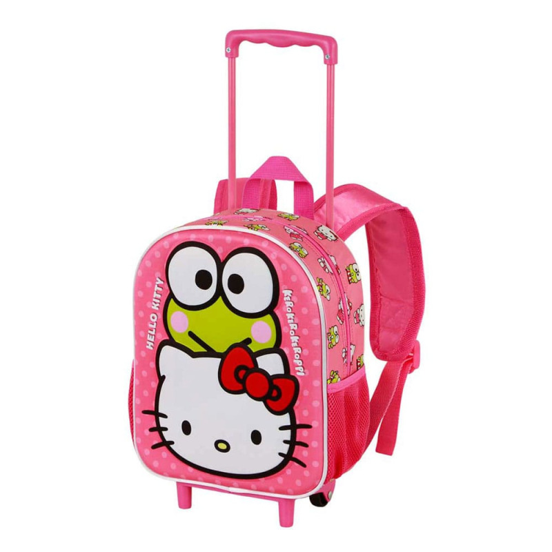 Sanrio 3D Backpack with Wheels Hello Kitty Funny Pink Small 1