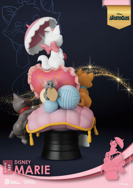 Disney Classic Animation Series D-Stage PVC Diorama Marie 15 cm 3
