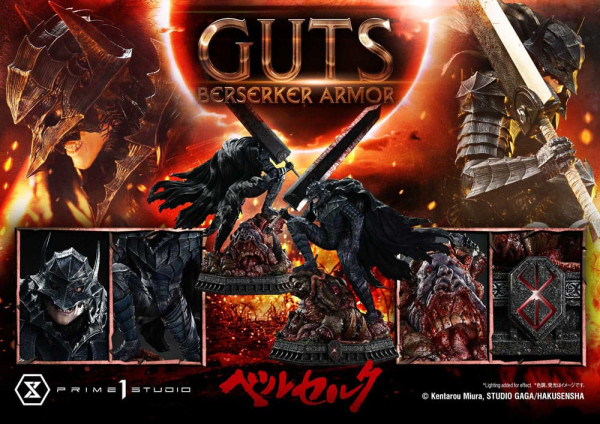 Berserk Ultimate Premium Masterline Series Statue 1/4 Guts, Berserker Armor Grunbeld vs. Guts 94 cm 3