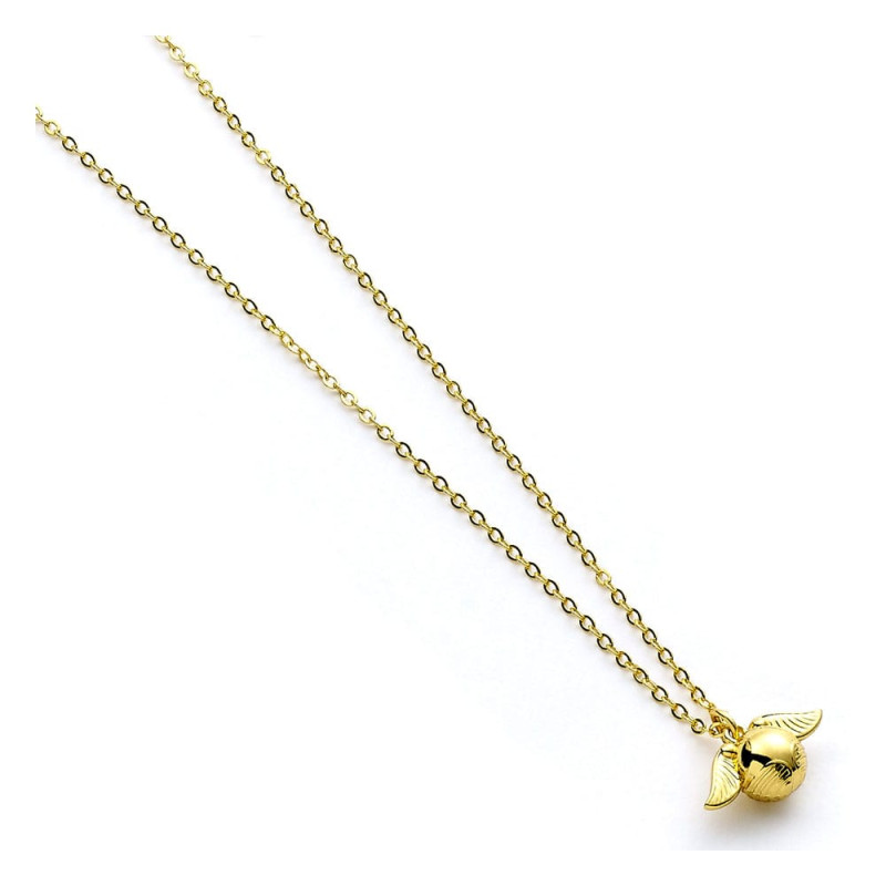 Harry Potter Necklace Golden Snitch Charm (Golden Tone) 2