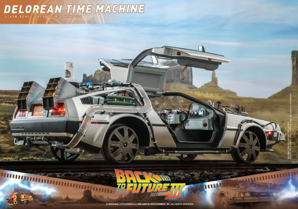Back to the Future III Movie Masterpiece Vehicle 1/6 DeLorean Time Machine 72 cm 12
