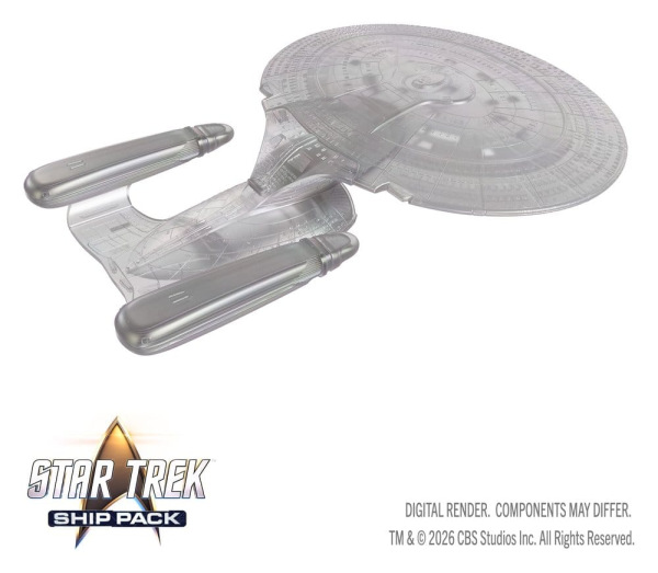 Star Trek Ship Pack Boxed prepainted Miniatures U.S.S. Enterprise - 60th Anniversary Edition 22 cm 4