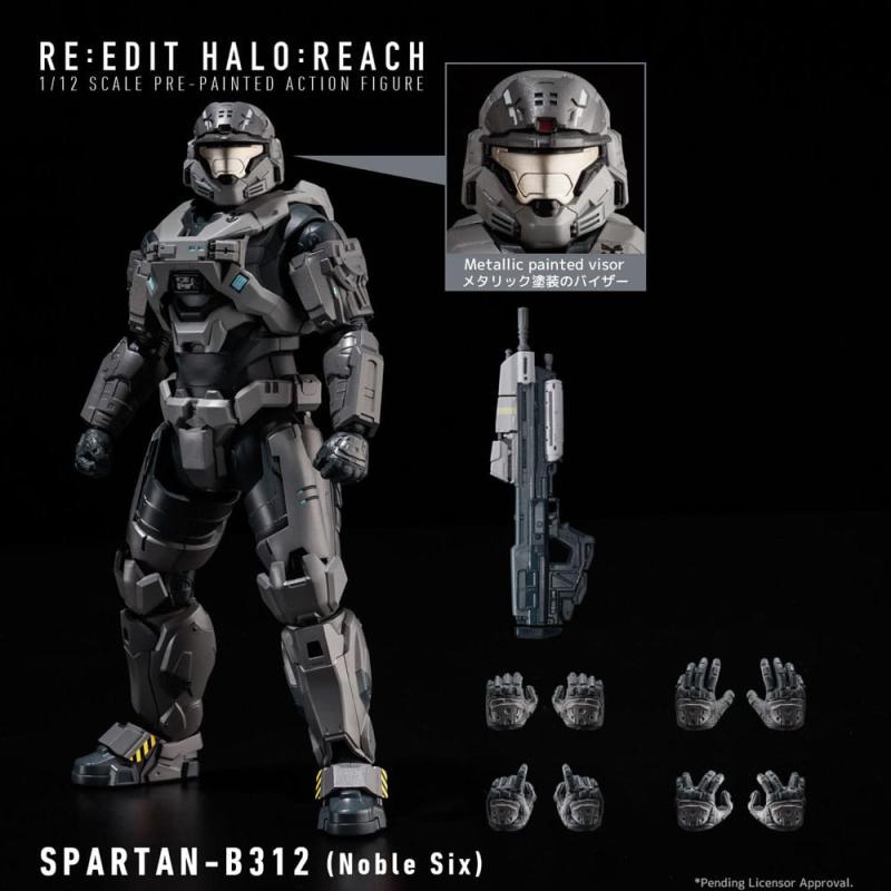 Halo: Reach Action Figure 1/12 Spartan-B312 Noble Six 18 cm 7