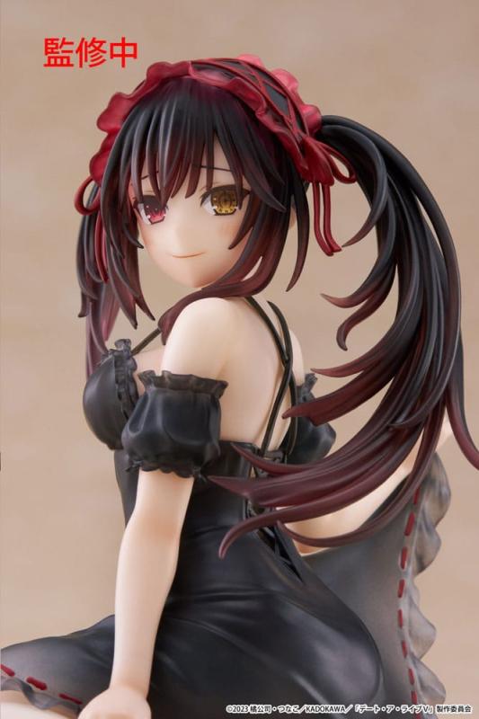 Date A Live V PVC Statue Desktop Cute Figure Kurumi Tokisaki Nightwear Ver. 13 cm