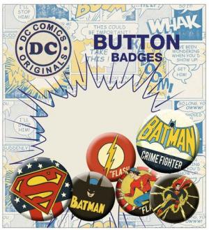DC Comics Pin Badges 6-Pack Retro